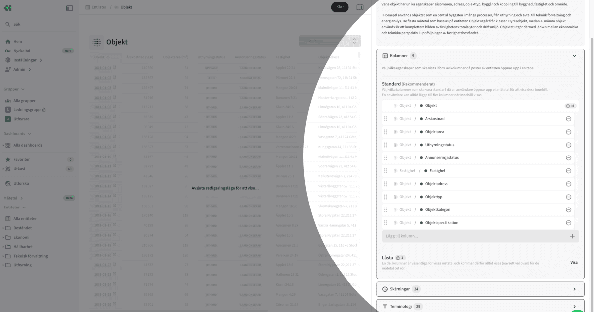 Documentation: Entities > Columns